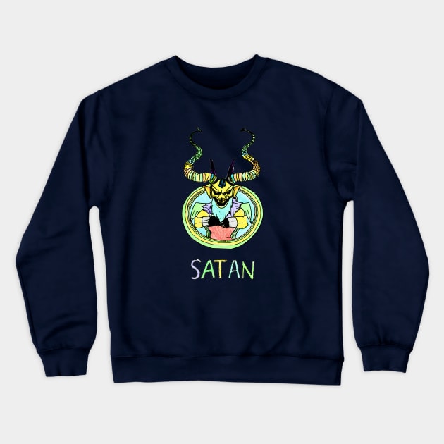 Color Book Satan 5 Crewneck Sweatshirt by Tirsatns Stuff